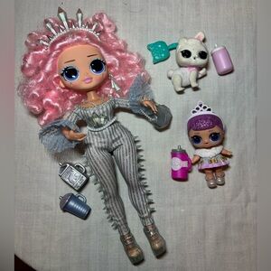 LOL SURPRISE OMG series 3 Crystal Star, Crystal Queen Crystal Bunny doll pet tot